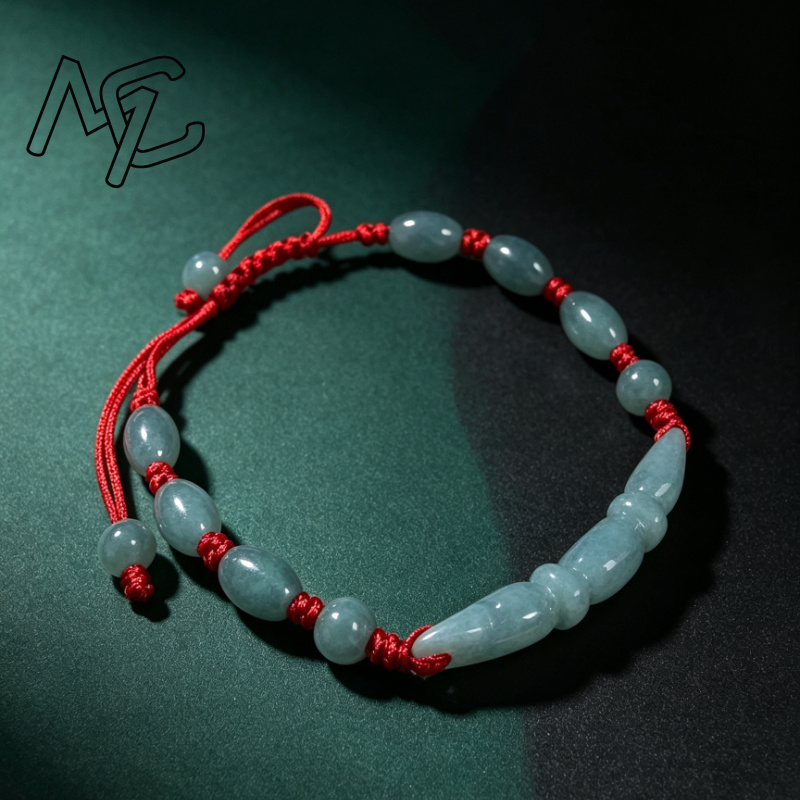 Women'S Fashion Jewellery - خرز عقدة جذر اللوتس من اليشم