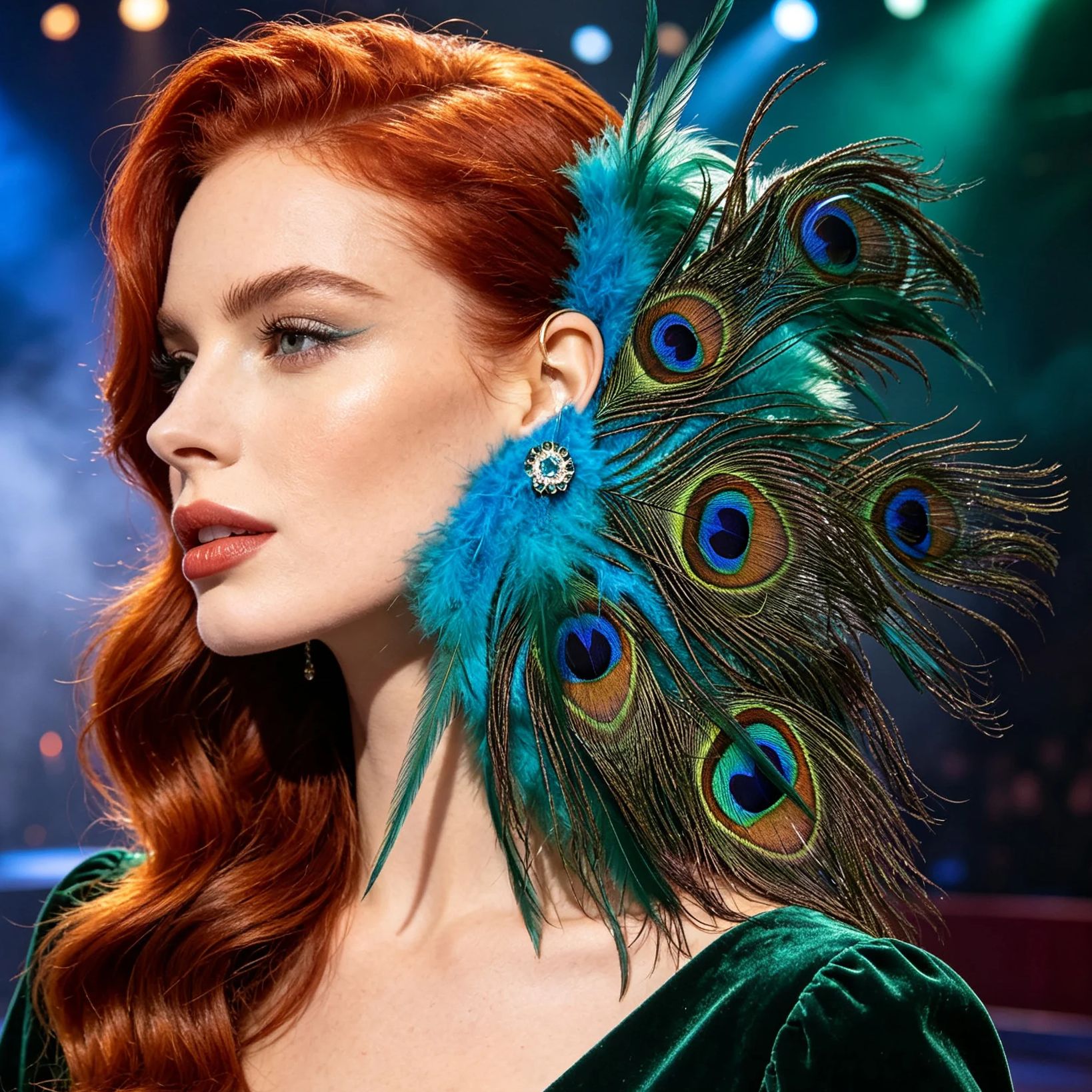 أقراط بوهو بتصميم ريشة، قابلة  - مراجعة Women Fashion Photoshoot وسعره