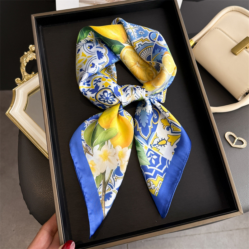 2026 جديد الفاكهة طباعة الحرير - مراجعة Women Fashion Necktie وسعره