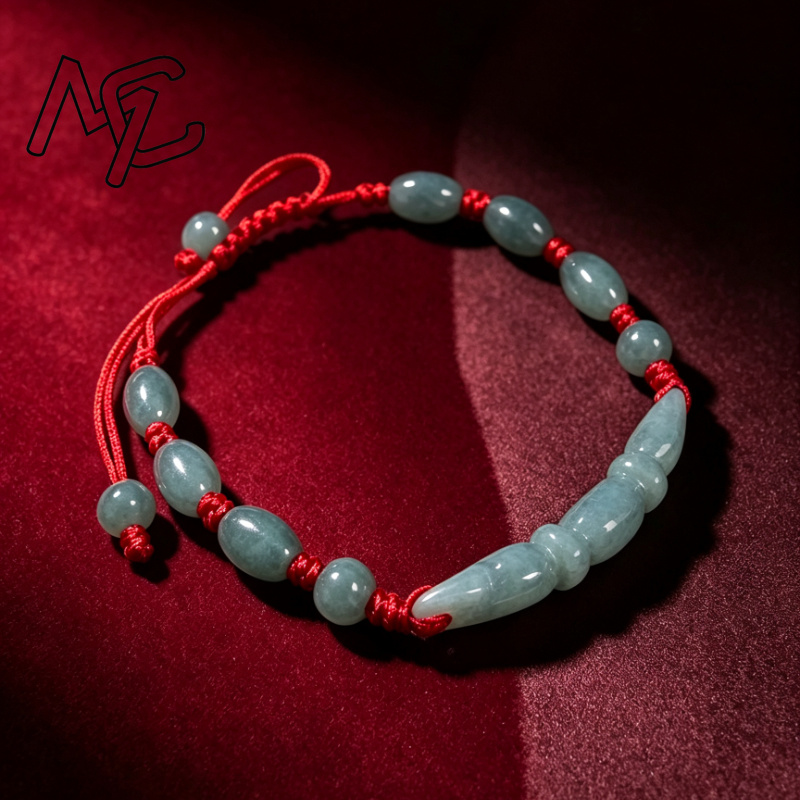 خرز عقدة جذر اللوتس من اليشم ا - مراجعة Women'S Fashion Jewellery وسعره